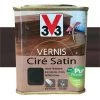 V33 Vernis Meubles Et Boiseries Chocolat Ciré Satin 0,5 L