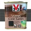 V33 Vernis Meubles Et Boiseries Gris Graphite Ciré Satin 0,25 L