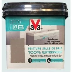 Déco LAB Peinture Salle De Bain 100% Waterproof V33 Galet 0,75 L - Galet