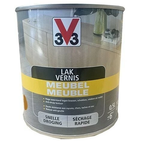 V33 Vernis Meuble Chêne Rustique Satin 0,5 L