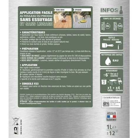 Huile Haute Protection V33 Gris Ardoise 1 L – Image 4