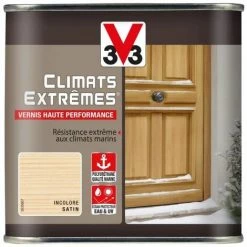 V33 Vernis Extérieur Climats Extrêmes® Incolore | 0,25 L Finition : Satin - Incolore