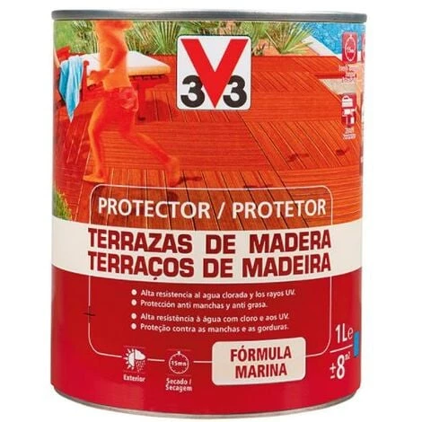 V33 Protecteur De Terrasse En Bois "classique" Incolore 1L