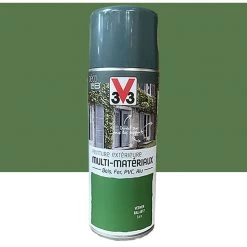Bombe De Peinture Aérosol V33 Déco LAB Extérieure Multi-Matériaux Vétiver Satin 0,4 L - Vetiver