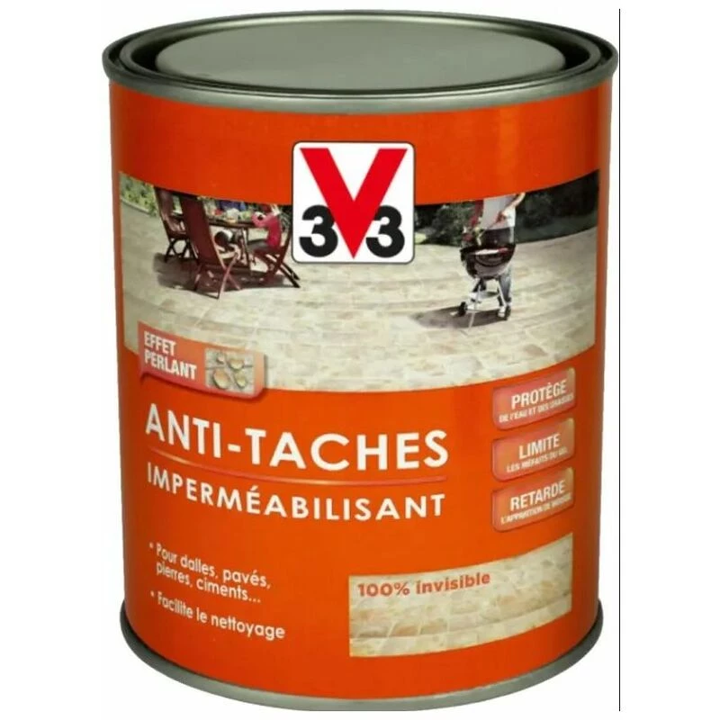 V33 Imperméabilisant Sol Extérieur ANTI-TÂCHES Mat - Pot De 0,75L Incolore | 0,75 L Finition : Mat - Incolore
