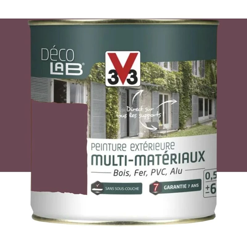 Peinture Extérieure Multi-Matériaux V33 Déco LAB Figue Fraiche Satin - Figue Fraiche