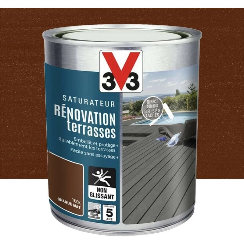 Saturateur V33 Rénovation Terrasses Teck 1 L