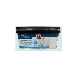 V33 Déco Activ' Peinture Murale Dépolluante 2,5L Bleu Murmure Satin 2,5 L - Bleu Murmure