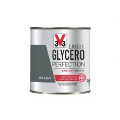 V33 Laque Glycéro Satin Gris Perle N°11 0,5 L - Gris Perle