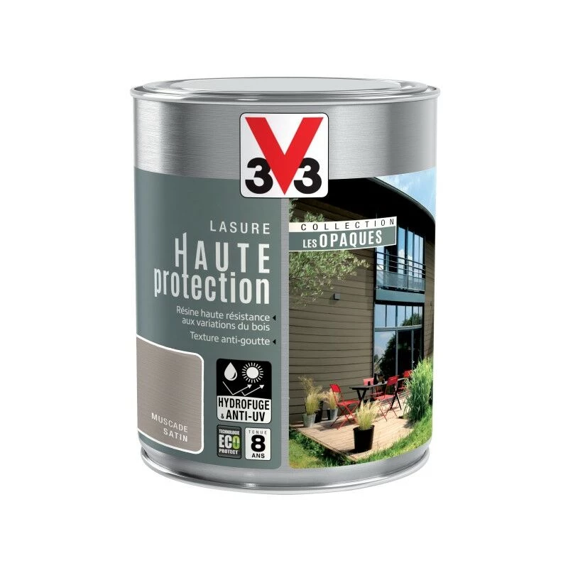V33 Lasure V33 Hp Les Opaques 8 Ans Muscade Satiné 1 L – Image 4
