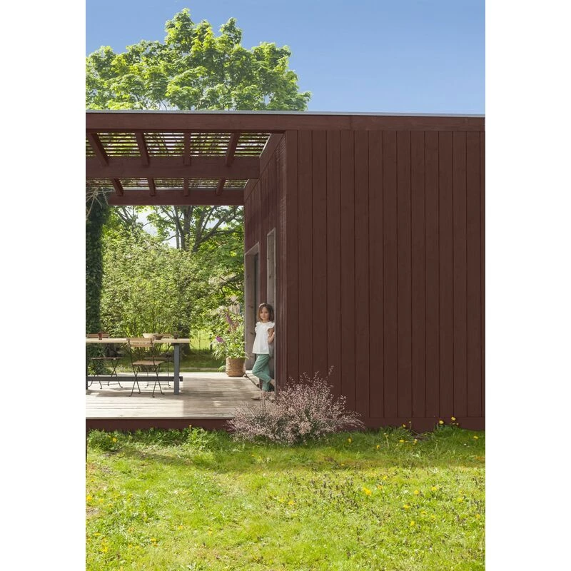 V33 Peinture Bois Extérieur Couleurs D'ici® V33, Rouge Sépia Velours 0.125 L – Image 3