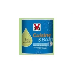 V33 Peinture Cuisine & Bain Vert Granny N°58 0,5 L - Vert Granny
